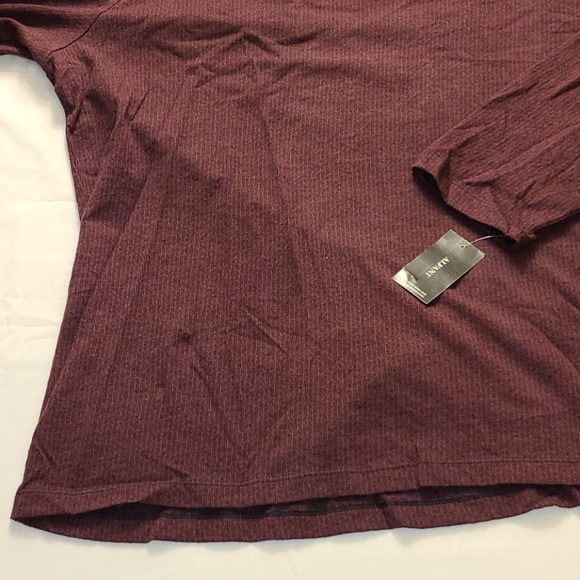 Alfani long-sleeve V-neck fire red tee - Picture 10 of 16